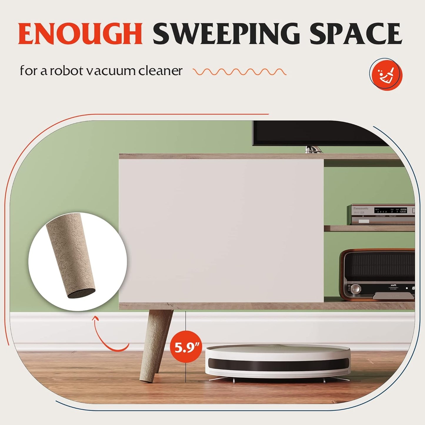 Everwood Signature Siena – TV Stand & Media Console/Cabinet for Living Room