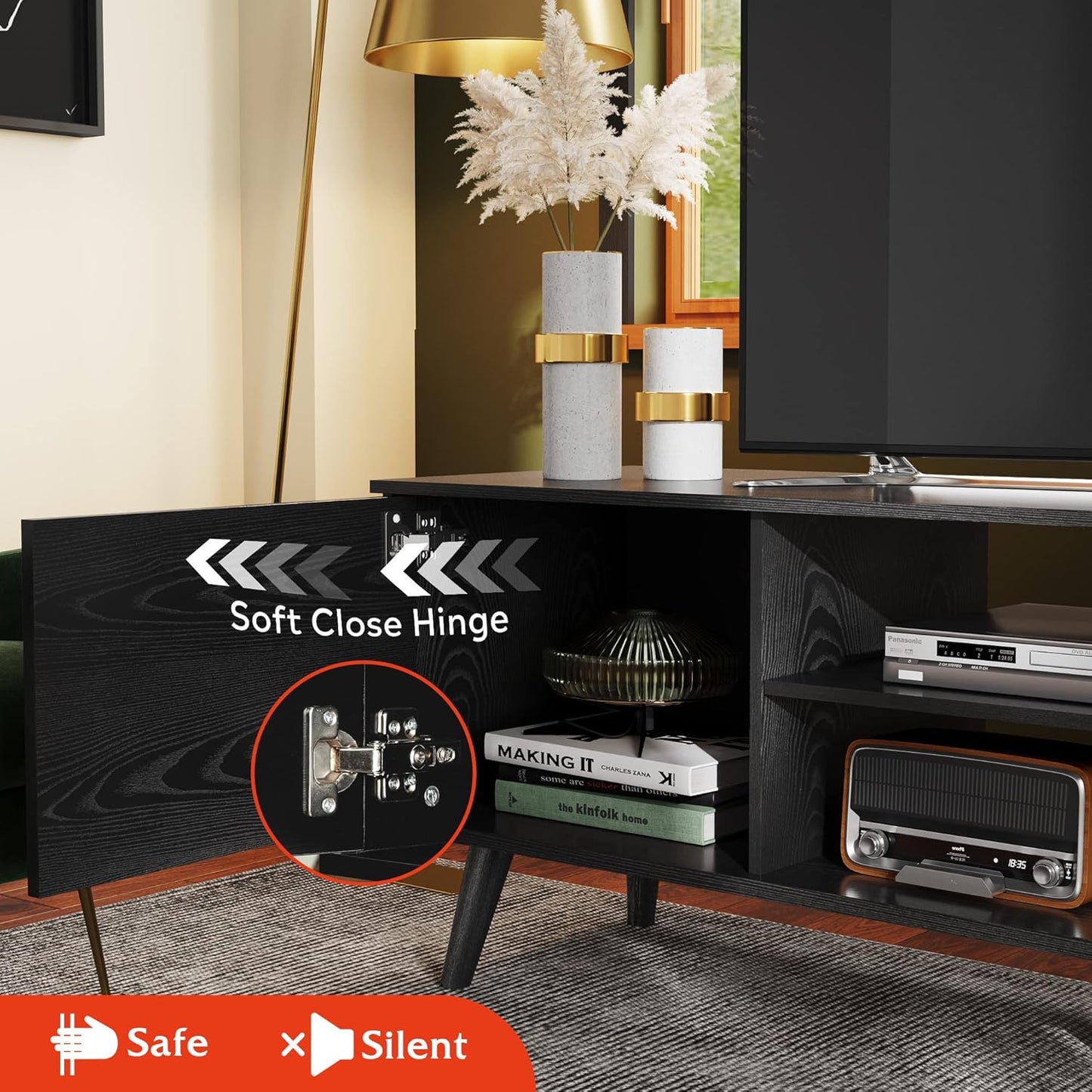 Everwood Signature Siena – TV Stand & Media Console/Cabinet for Living Room