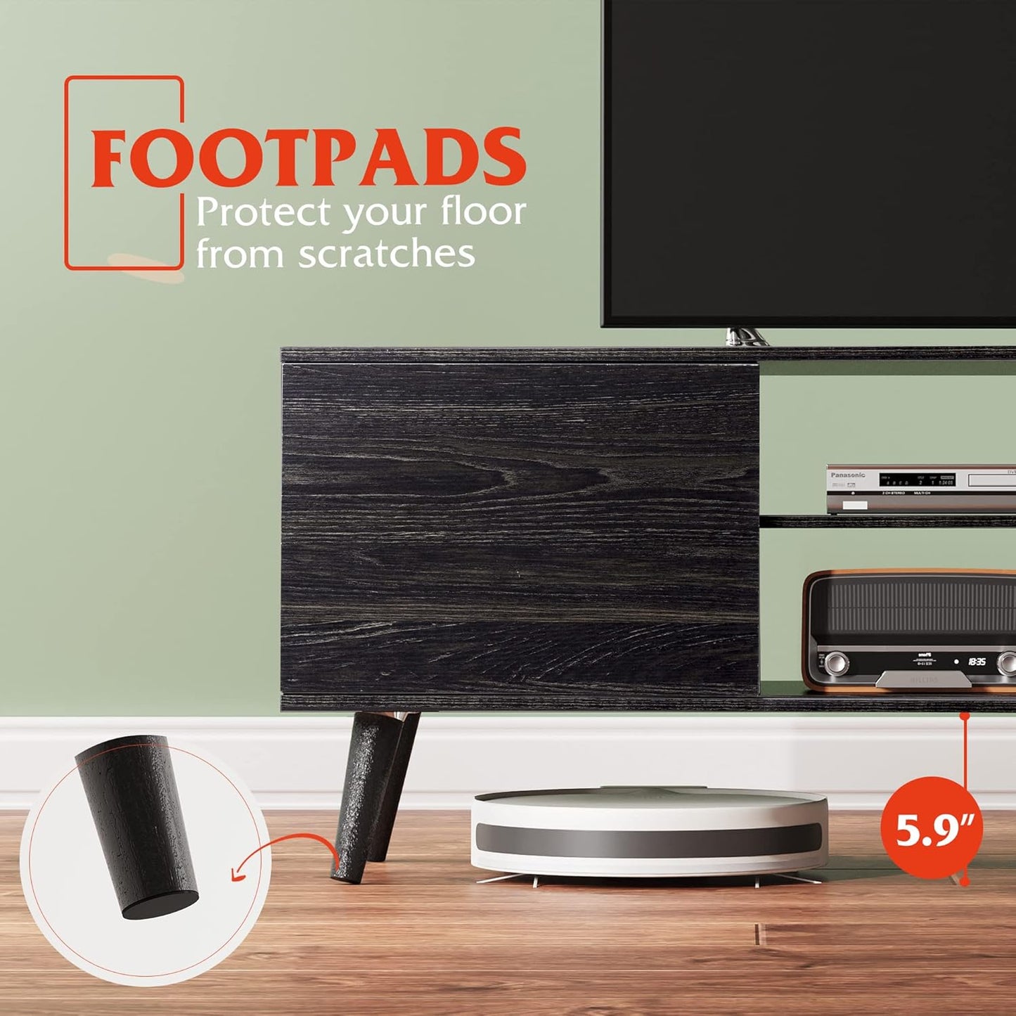 Everwood Signature Siena – TV Stand & Media Console/Cabinet for Living Room