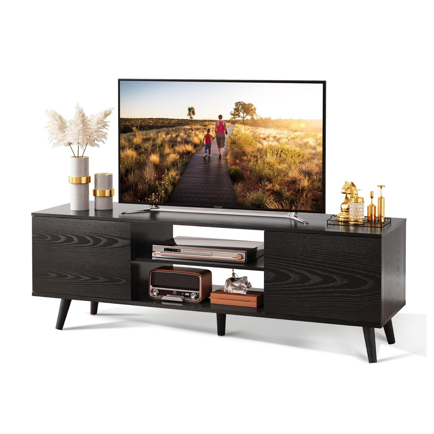 Everwood Signature Siena – TV Stand & Media Console/Cabinet for Living Room