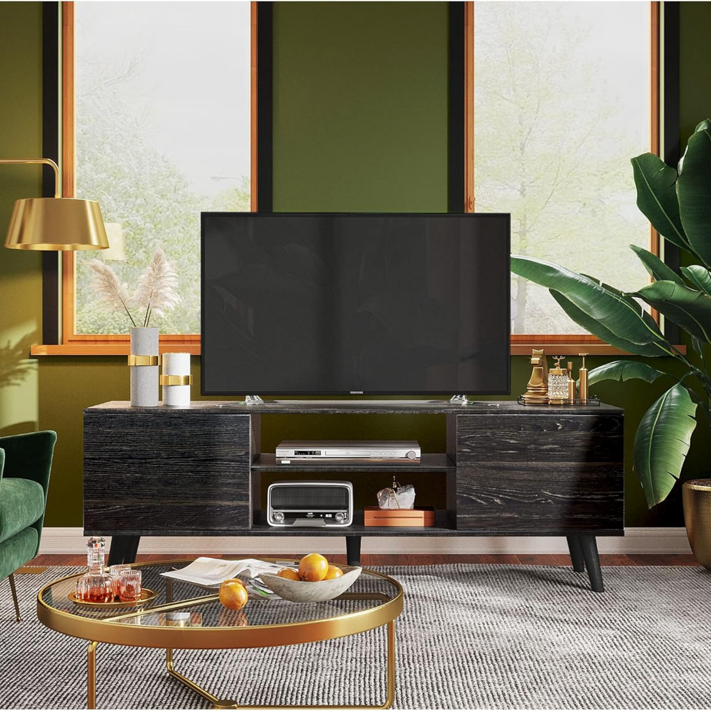 Everwood Signature Siena – TV Stand & Media Console/Cabinet for Living Room