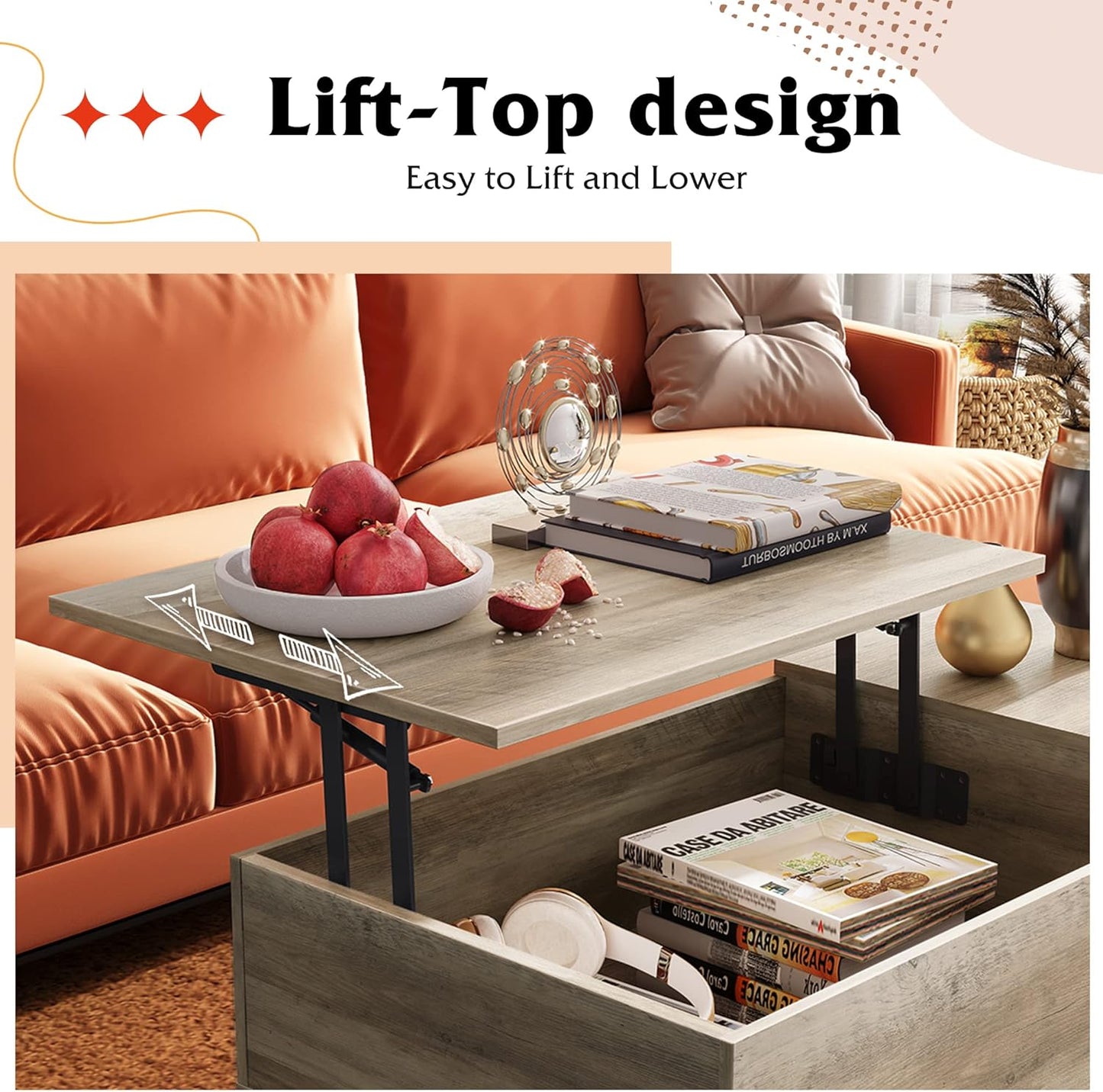 Everwood Signature Calla – Wooden Coffee Table Sofa & Side Table for Living Room
