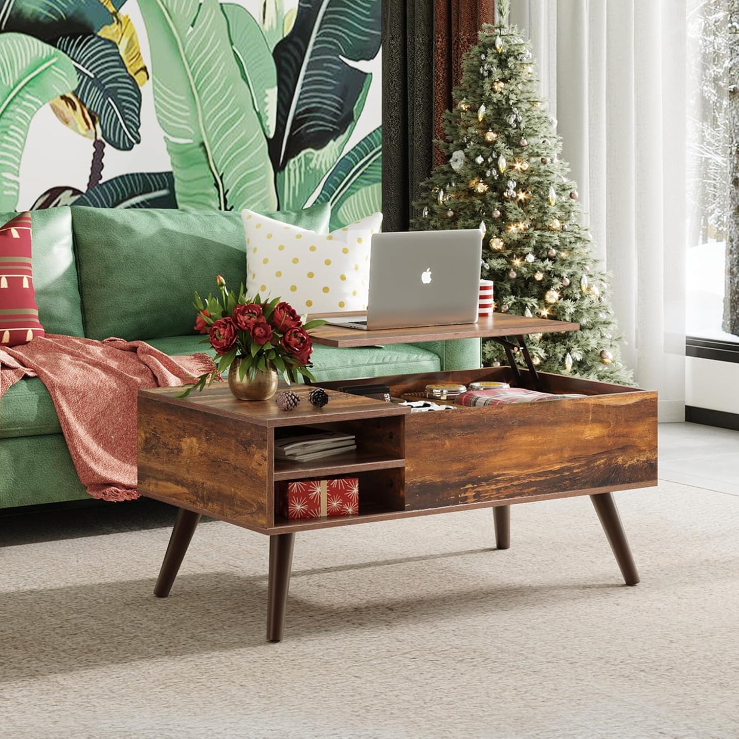 Everwood Signature Calla – Wooden Coffee Table Sofa & Side Table for Living Room