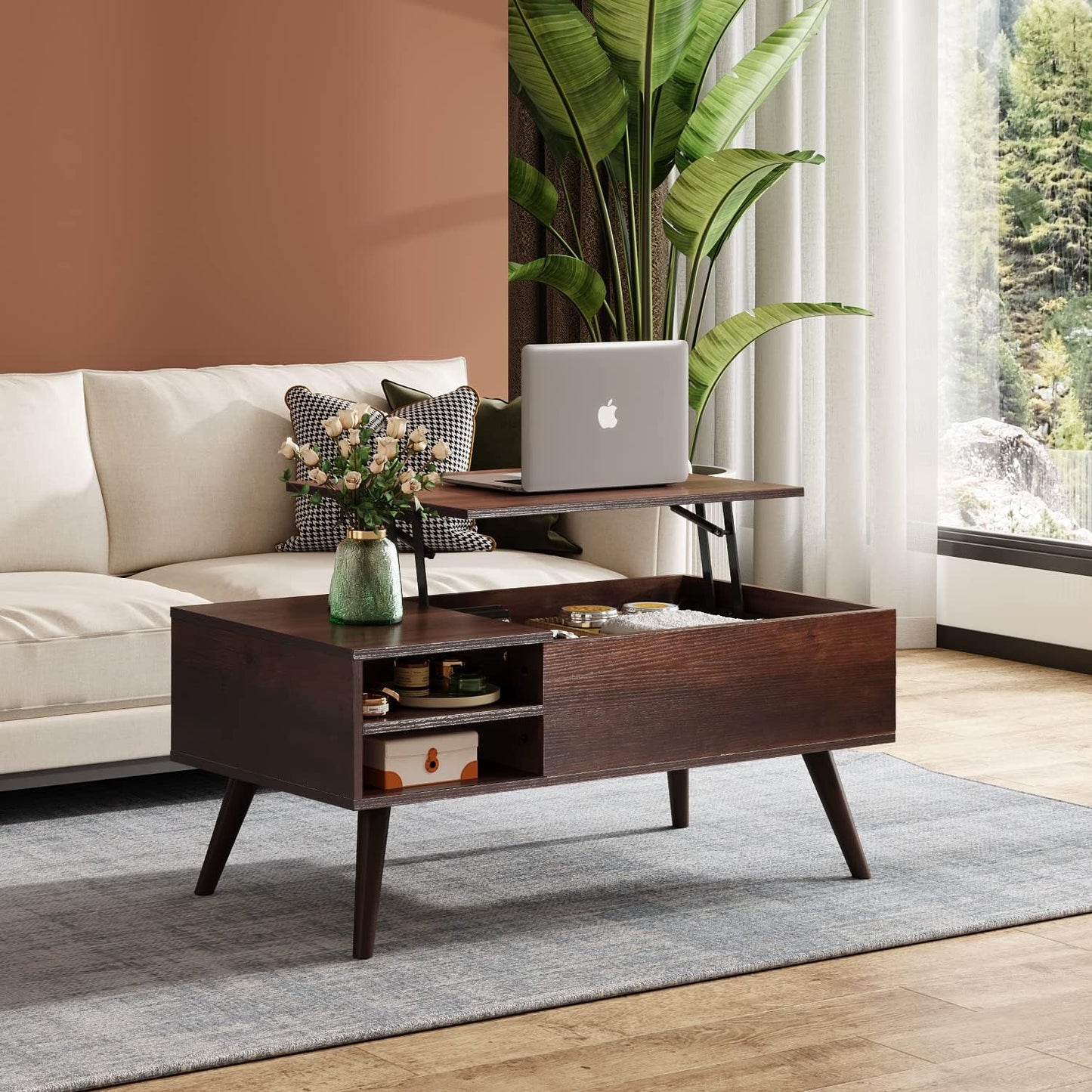 Everwood Signature Calla – Wooden Coffee Table Sofa & Side Table for Living Room